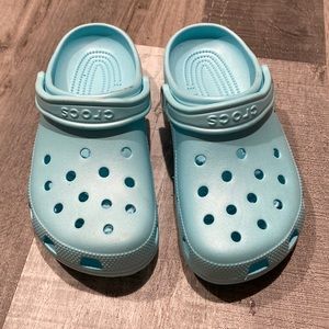 Like new Crocs in Tiffany Blue